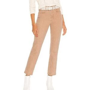 FRAME Le Sylvie Slender Straight Jeans in Sand Wash Rusty Tan Size 26